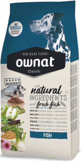 Ownat Classic Fish suché krmivo pre psov 12 kg Bohaté na čerstvé ryby